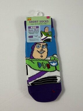 NWT-Disney x Daiso 1-Pair Toy Story Buzz Lightyear US: 9.5-11.5 Short Socks